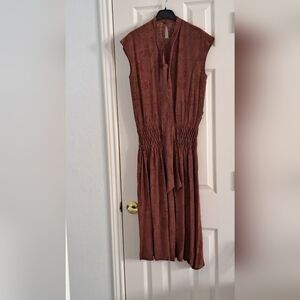 Vintage Silk Burgandy Dress Sz 2